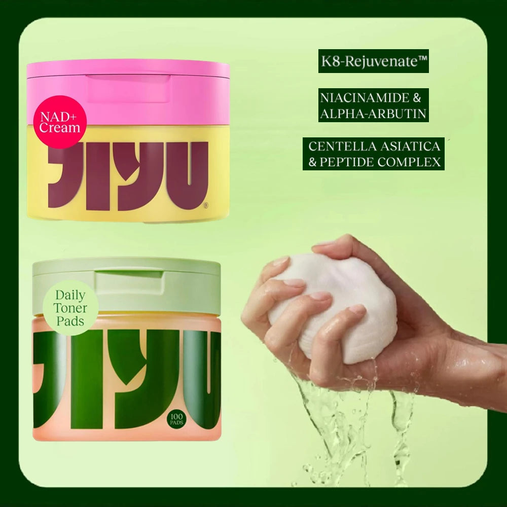 JiYu Toning Polish Pads β Korean Skincare (100 Count)